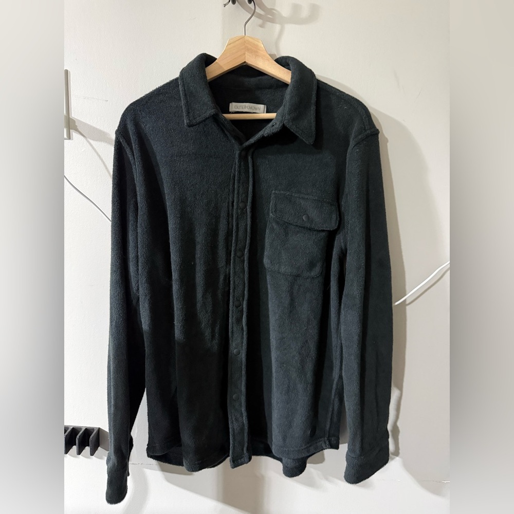 Outerknown Button Down Shirt Jacket, Men’s Medium, Black